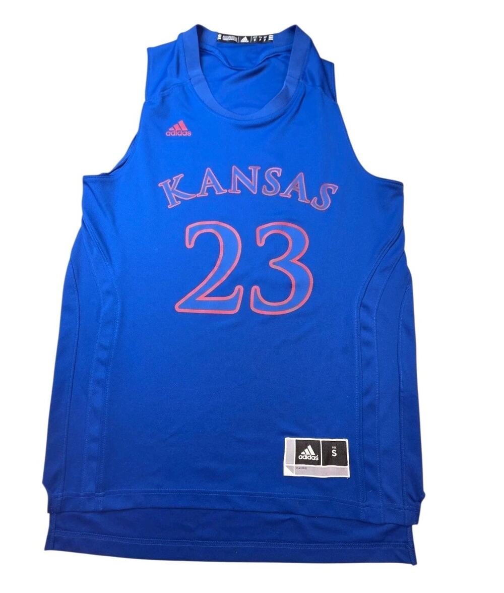 Adidas Kansas Jayhawks #23 Basketball Jersey Blue 01/13 Tag Size S
